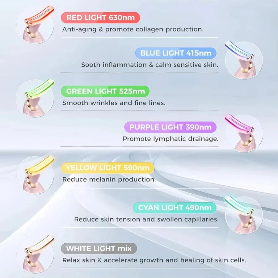 Anti Wrinkle Facial Massager Neck Face Beauty Device Skin Tighten Facial Lift Device Reduce Double Chin Skin Care Tool 7 Colors