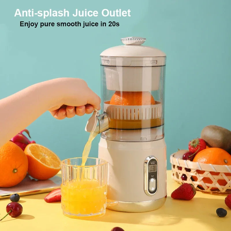 Electric Orange Juicer Portable Citrus Fruit Juice Extractor Pulp Separation Squeezer Machine USB Charge 600ml Smoothie Blender