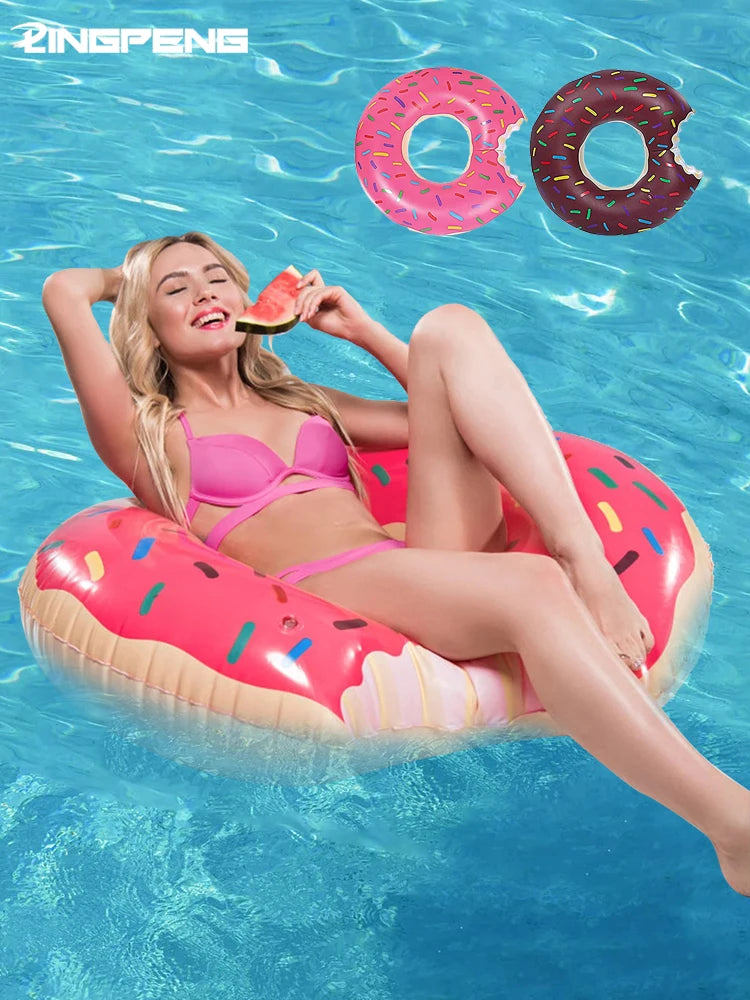 Inflatable Swim Rings Summer Swimming Pool Float Ring Beach Floatie Swim Party Toys for Fun Water Activities 1pc